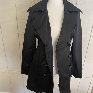 MAX RAVE Black Trench Coat